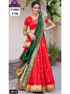 Jacquard Silk Lehenga Choli