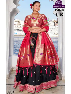 Jacquard Silk lehenga choli