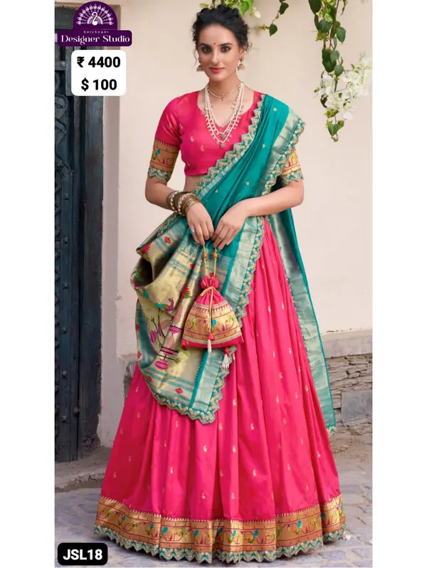 Jacquard Silk Lehenga Choli