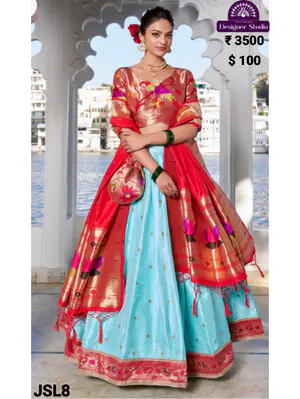 Jacquard Silk lehenga choli