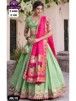 Jacquard Silk Lehenga Choli